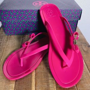 Tory Burch Fuchsia Jelly Flip Flop